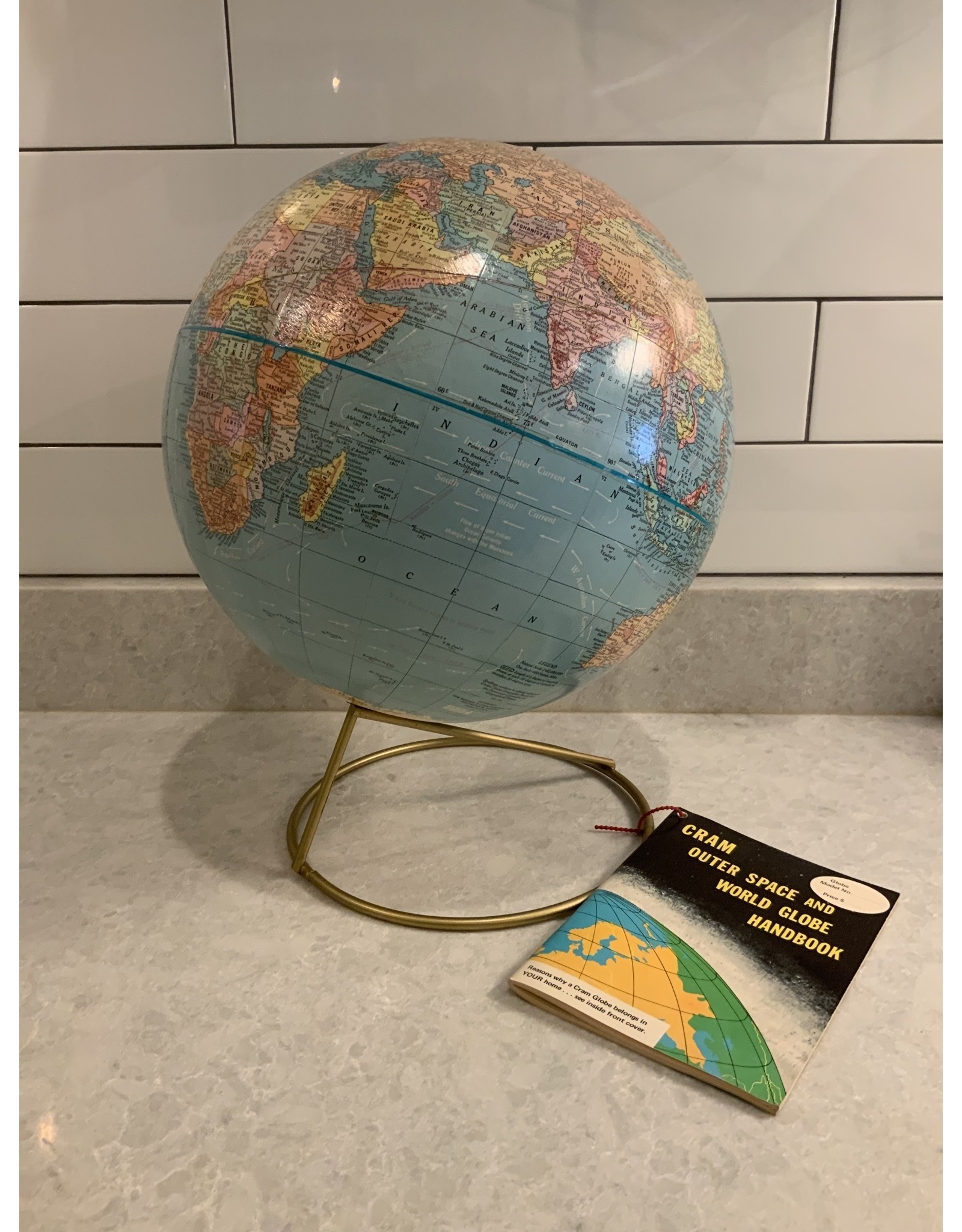 SPV Cram Globe with Outer Space and World Globe Handbook