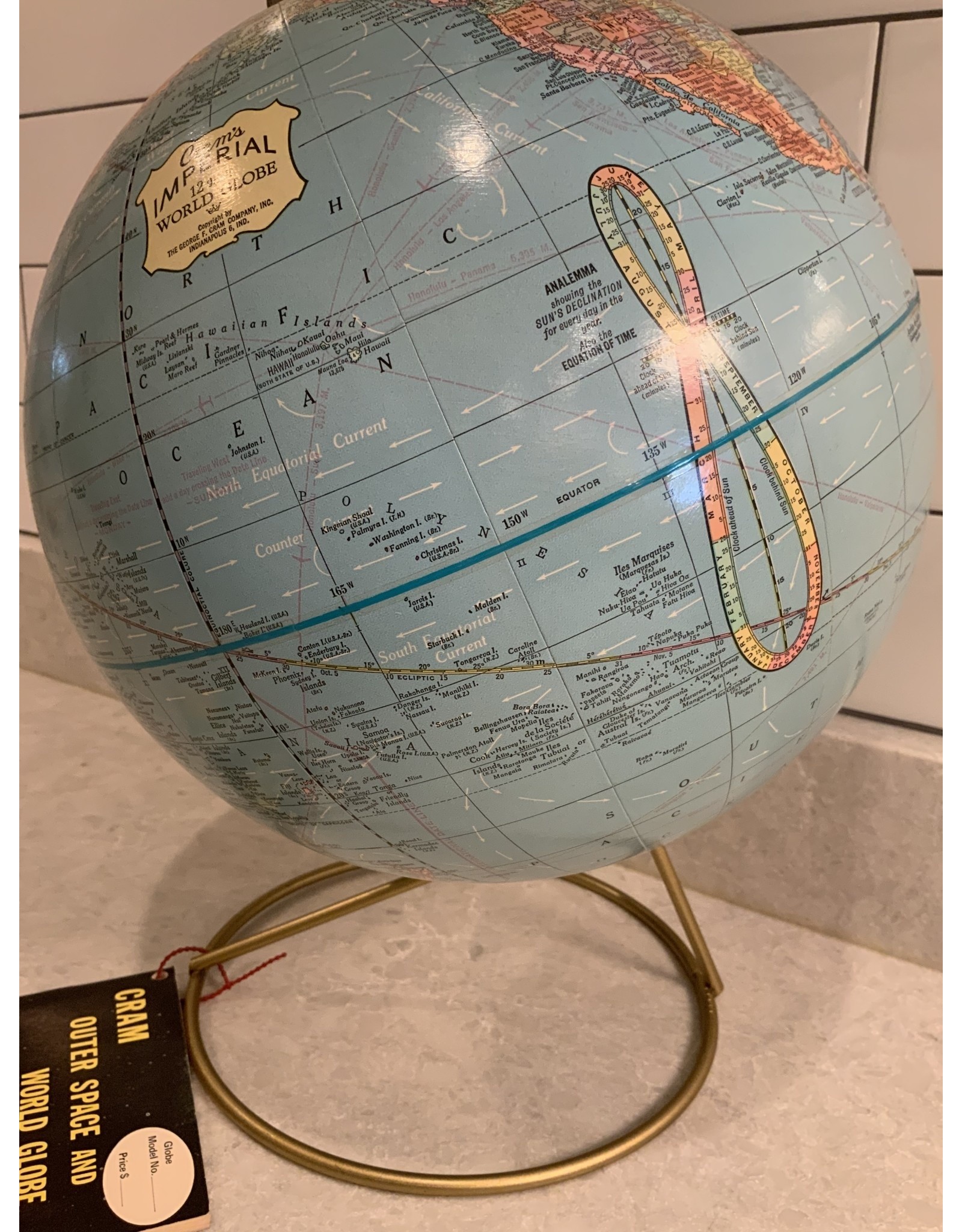 SPV Cram Globe with Outer Space and World Globe Handbook