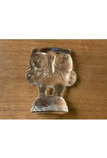 Pat and Gina Vintage Kosta Boda  Glass Owl Collectible Paperweight Figurine