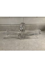 SPV COFRAC Art Verrier Crystal Centerpiece Freeform Sculpture Large 18” FRANCE