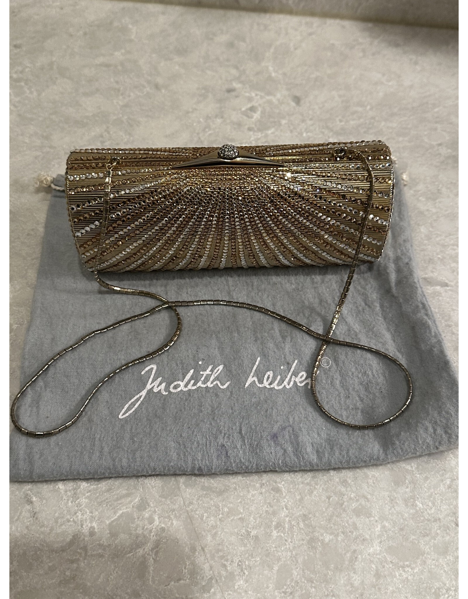 SPV Judith Leiber Gold Jet Stone Clutch