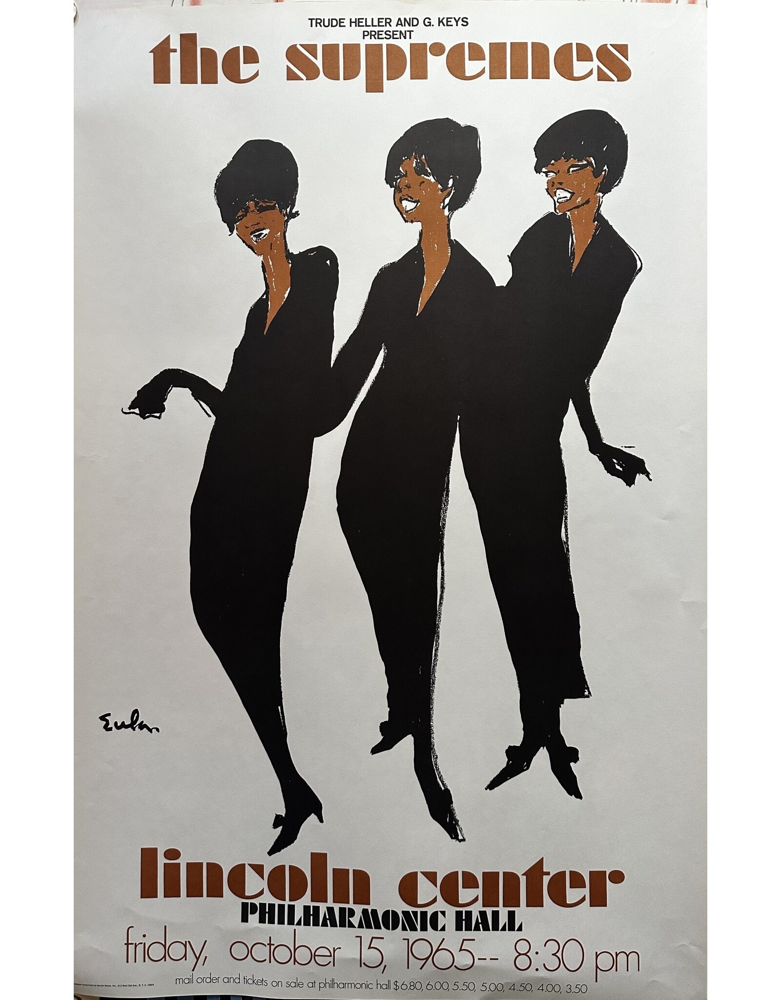 SPV Joe Eula The Supremes / Lincoln Center 1965