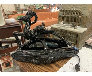 SPV Classic Mid-Century Modern Royal Hanger Black Glazed Ceramic
