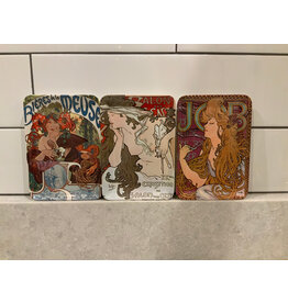 SPV Set of 3 Decorative Craft made in Italy Trays w/ Alphonse Musha