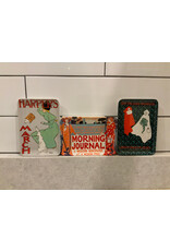 SPV Set of 3 Decorative Craft Made in Italy trays w/ vintage Lithograph Images