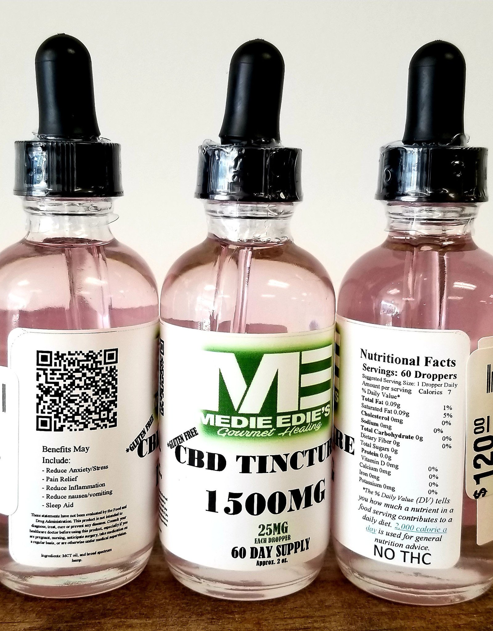 Medie Edie's Medie Edie's 30ml CBD Tincture - Flavorless - 25mg.1500mg