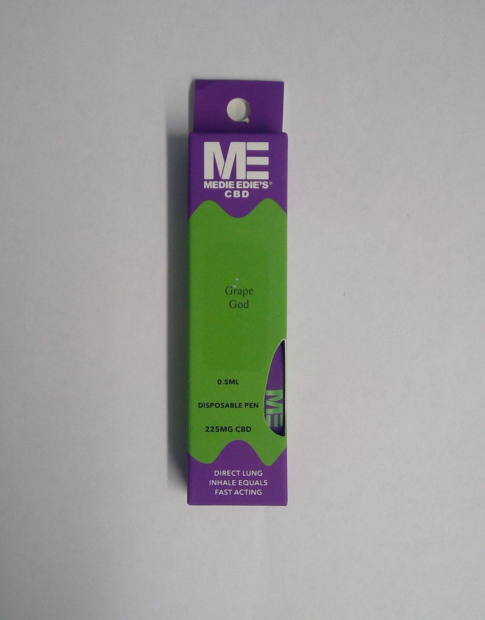 Medie Edie's Grape God Disposable CBD Vape - 225mg - 0.5mL