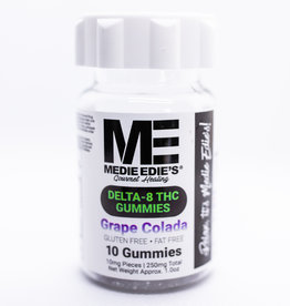 Medie Edie's 10ct 10mg.100mg - Delta 8 Grape Colada Gummies