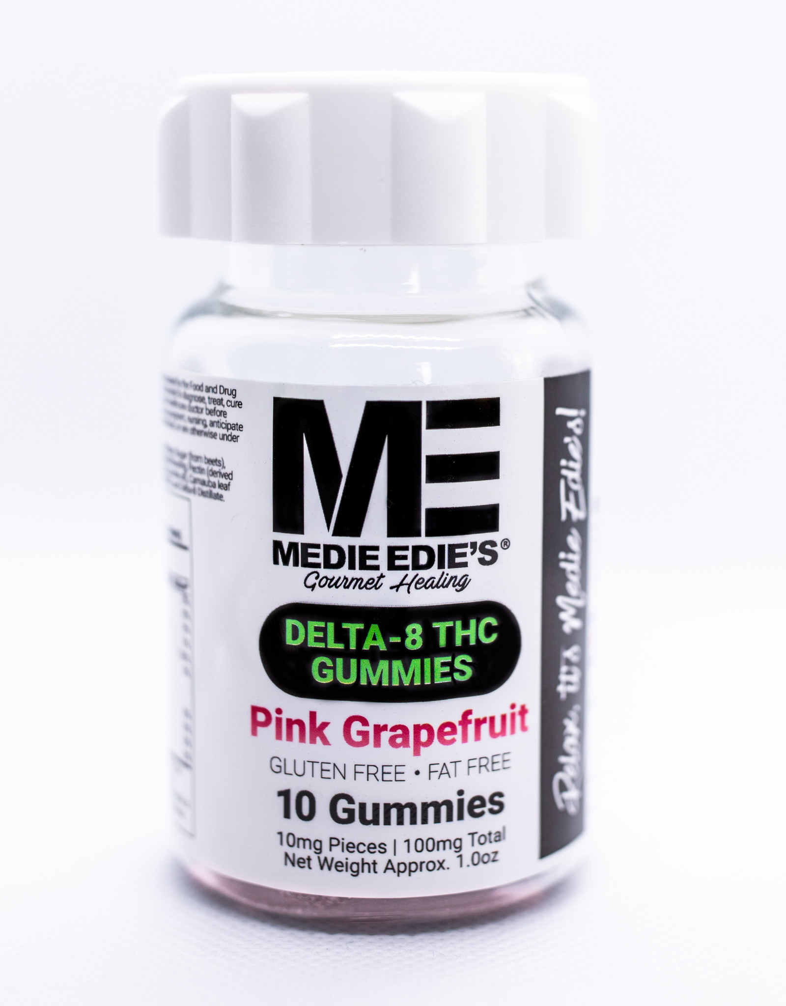 Medie Edie's Medie Edie's 10ct Delta 8 Gummies Pink Grapefruit -  10mg.100mg