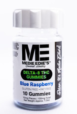 Medie Edie's Medie Edie's 10ct Delta 8 Gummies  Blue Raspberry - 10mg.100mg