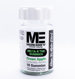 Medie Edie's 10ct 10mg.100mg - Delta 8 Green Apple Gummies
