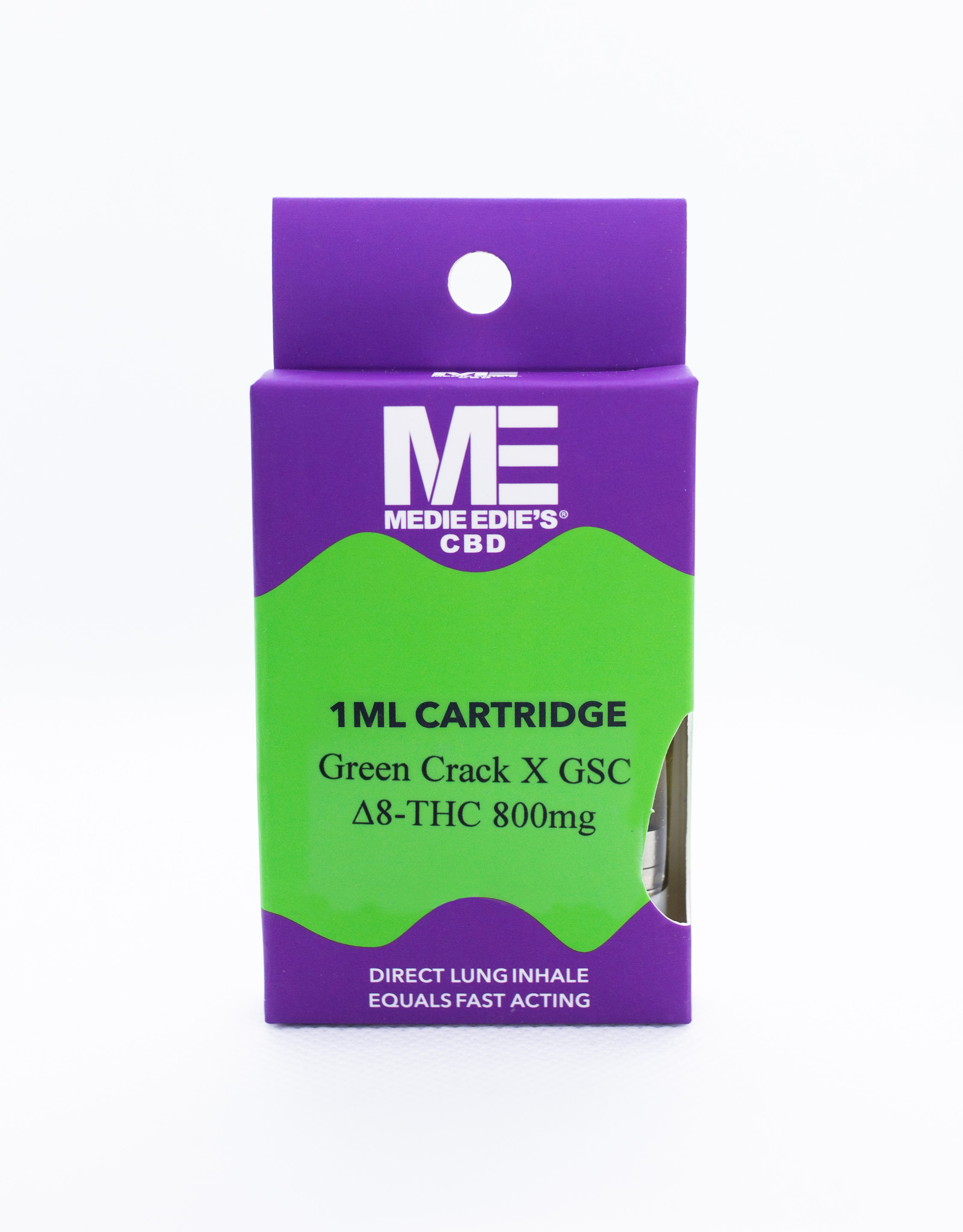 Medie Edie's Medie Edie's 1ml Delta-8 Vape Cartridge Green Crack X GSC -  800mg