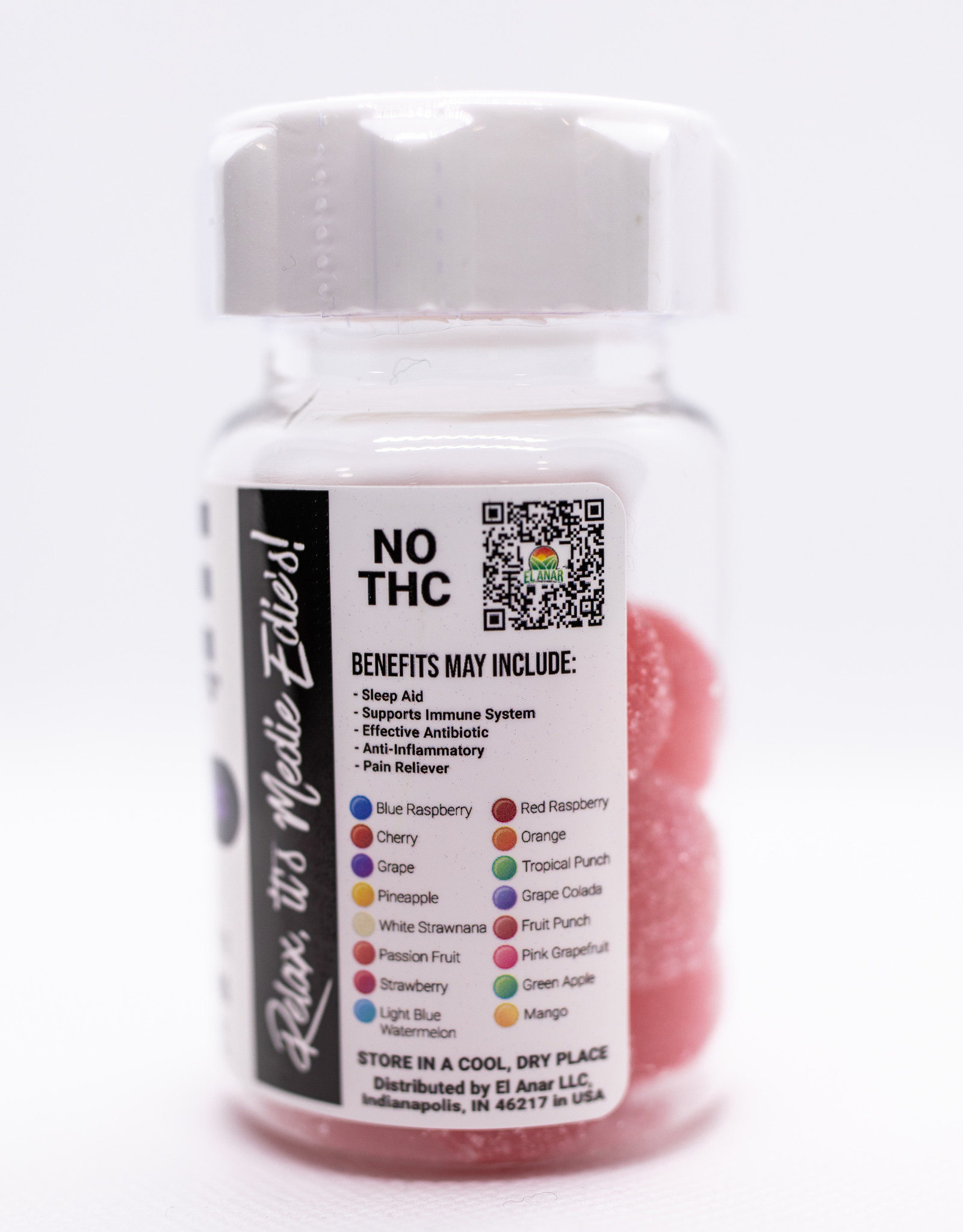 Medie Edie's Red Raspberry CBN Gummies - 10ct/5mg/50mg