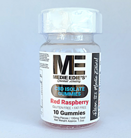 Medie Edie's 10ct 10mg.100mg - CBD Red Raspberry Gummies