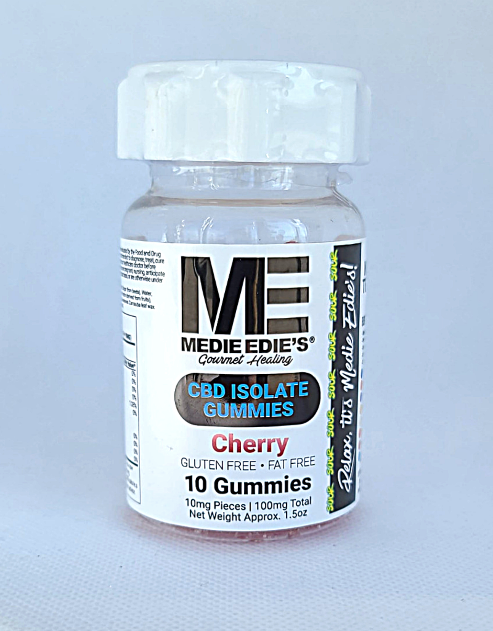 Medie Edie's Sour Cherry CBD Gummies - 10ct/10mg/100mg