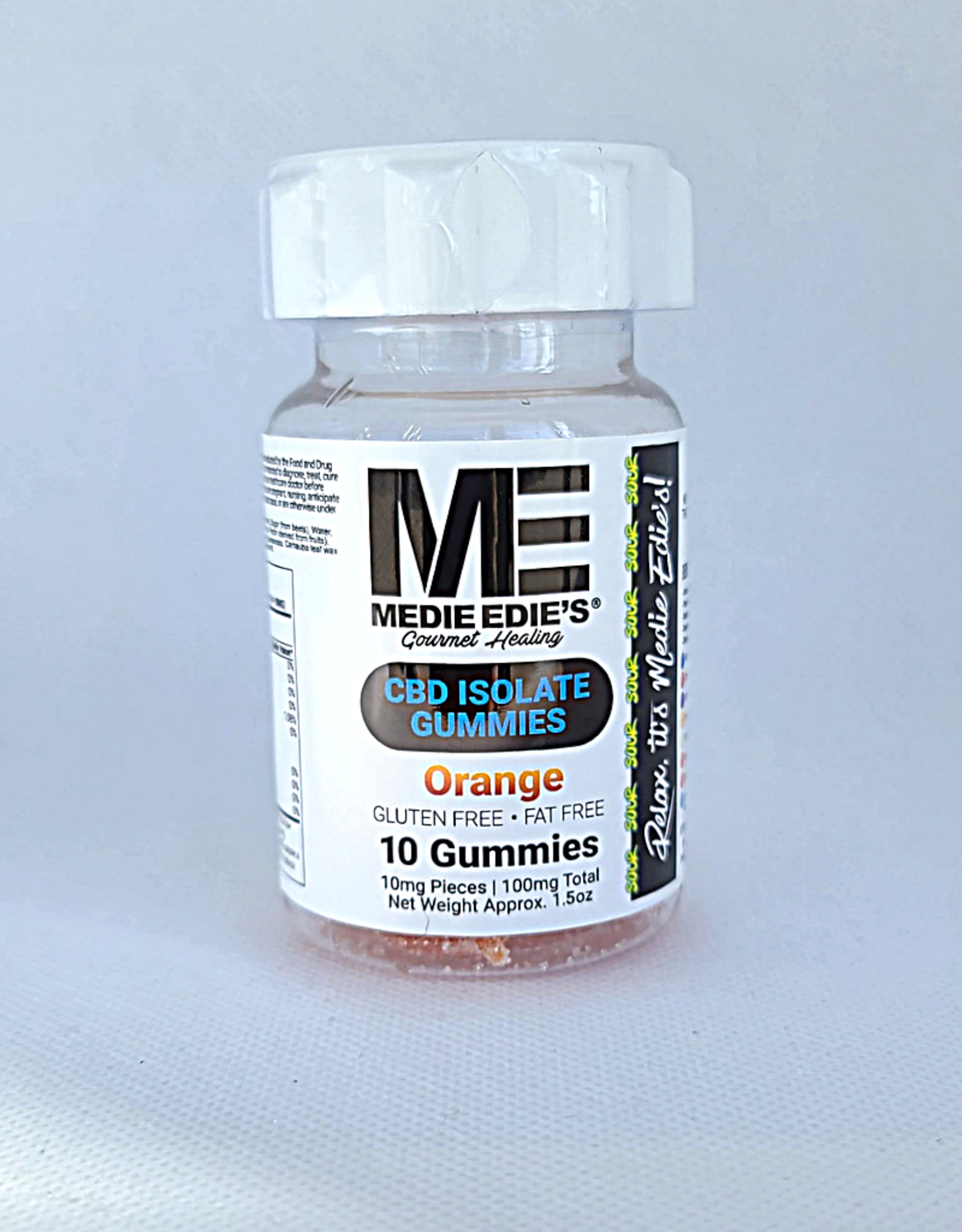 Medie Edie's Sour Orange CBD Gummies - 10ct/10mg/100mg