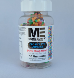 Medie Edie's 10ct  10mg.100mg - CBD Pebbled Pink Grapefruit Gummies