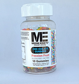 Medie Edie's 10ct 10mg.100mg -  CBD Pebbled Passion Fruit  Gummies