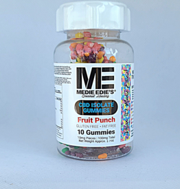 Medie Edie's 10ct 10mg.100mg - CBD Pebbled Fruit Punch Gummies