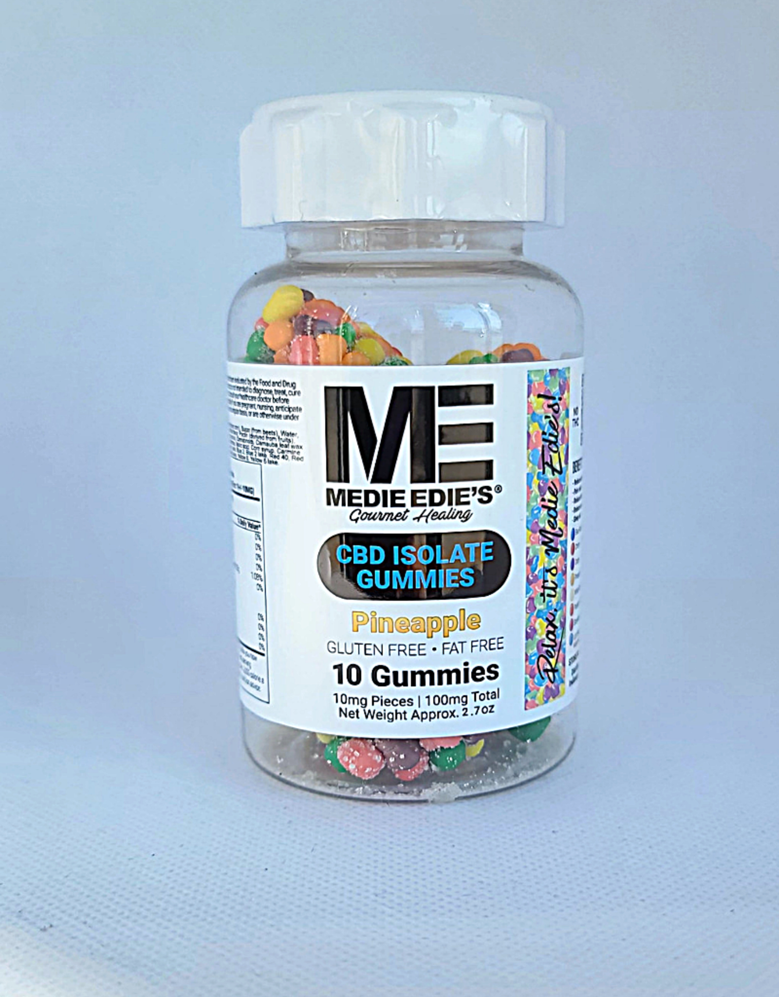 Medie Edie's Pebbled Pineapple CBD Gummies - 10ct/10mg/100mg