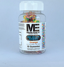 Medie Edie's 10ct 10mg.100mg - CBD Pebbled Orange Gummies