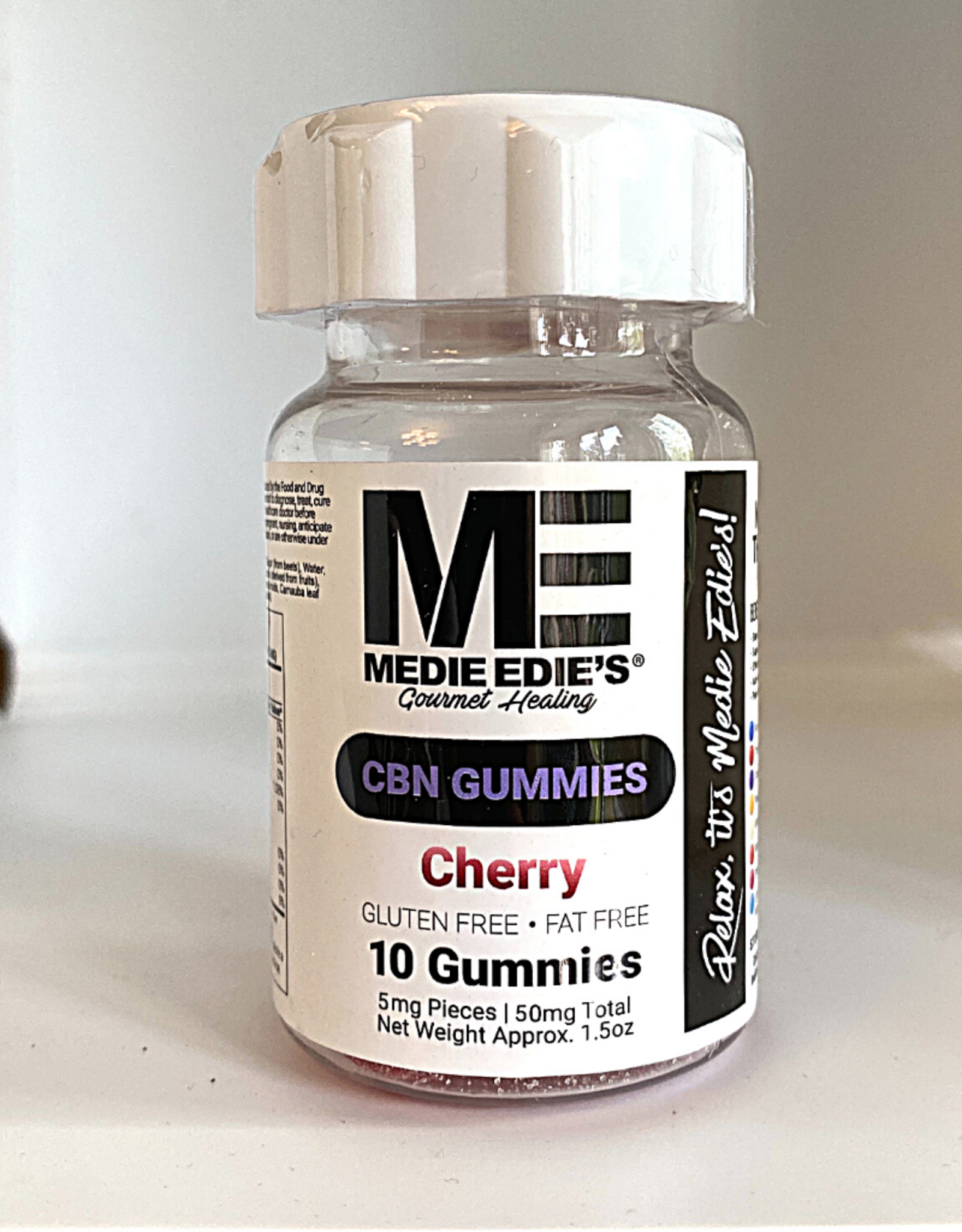 Medie Edie's Medie Edie's 10ct CBN Gummies Cherry-5mg.50mg