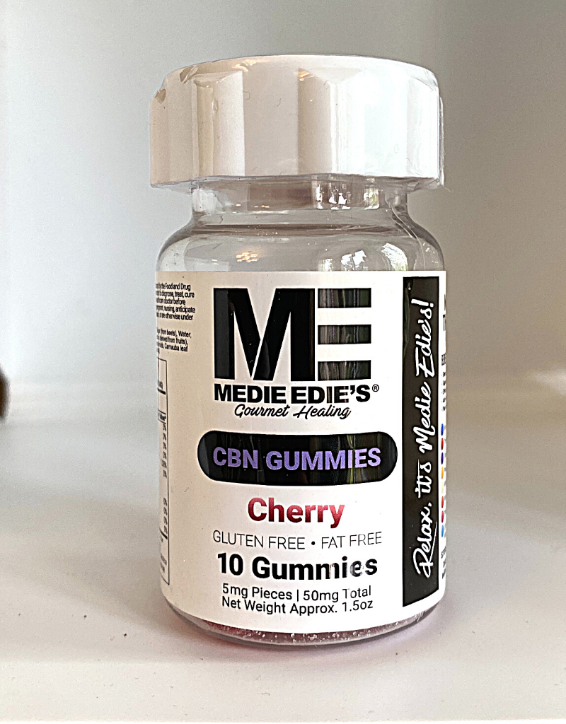 Medie Edie's 10ct CBN Gummies Cherry5mg.50mg Elite Health & Wellness