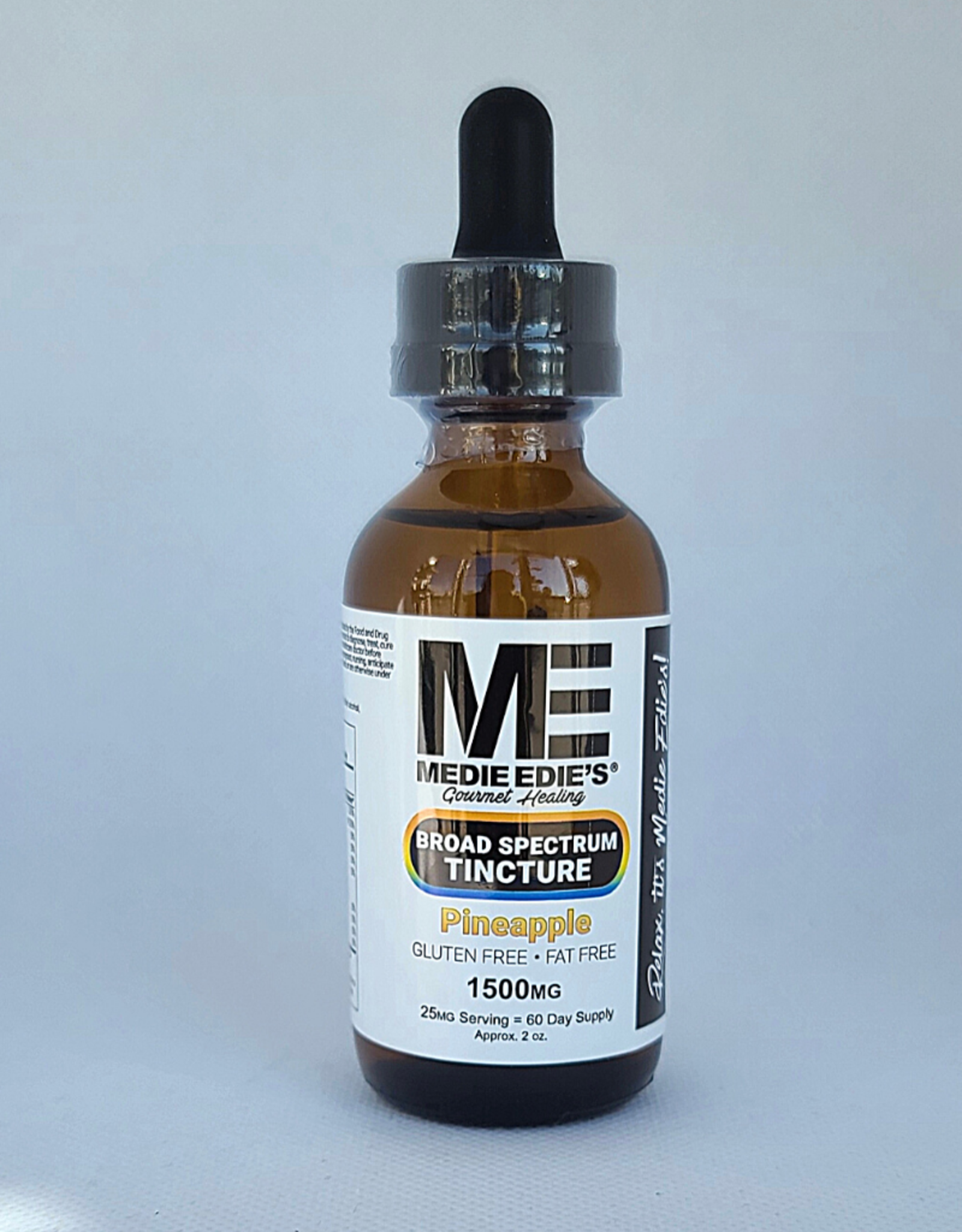 Medie Edie's Medie Edie's 60ml Broad Spectrum Tincture Pineapple - 25mg.1500mg