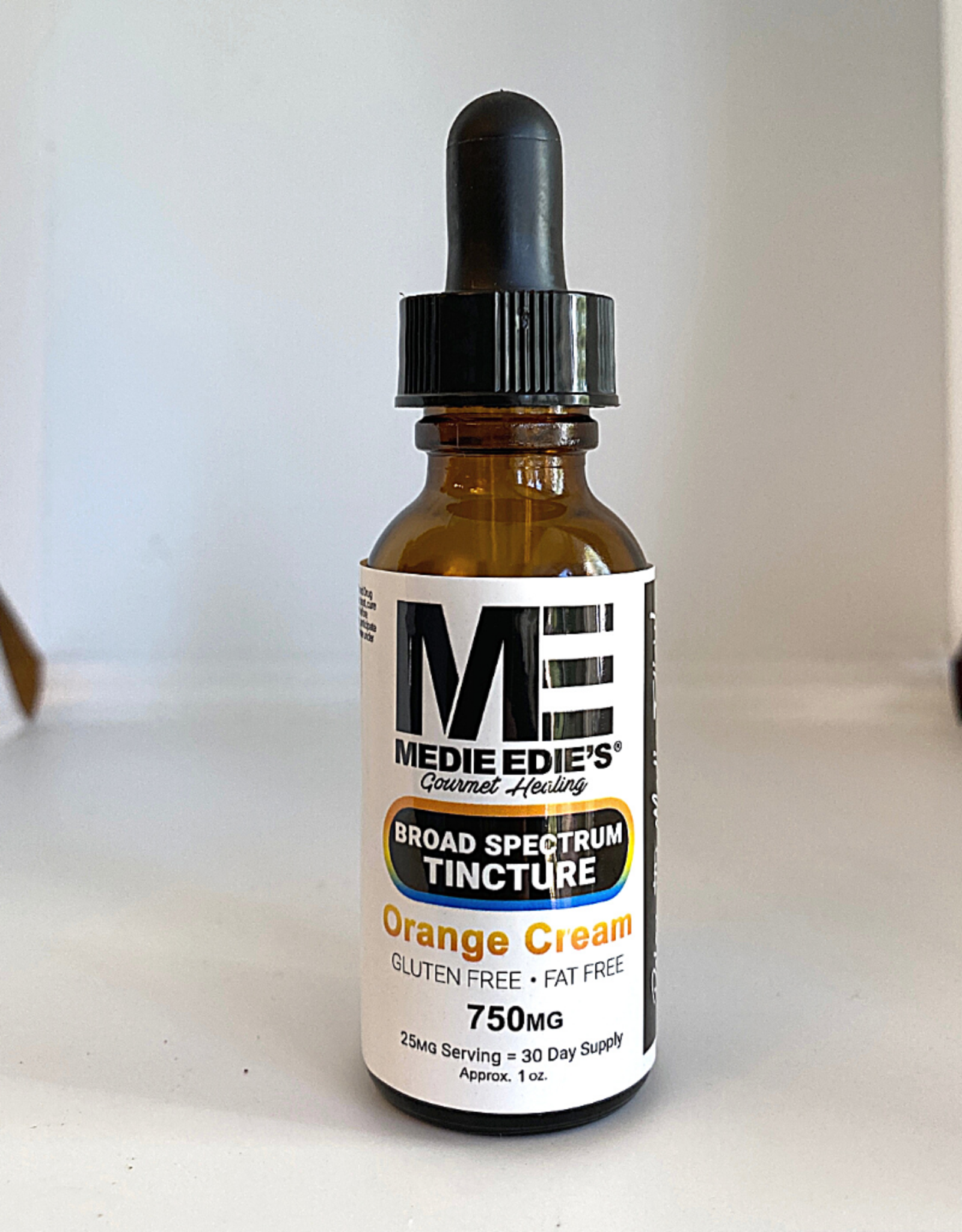 Medie Edie's Medie Edie's 30ml Broad Spectrum Tincture  Orange Cream - 25mg.750mg