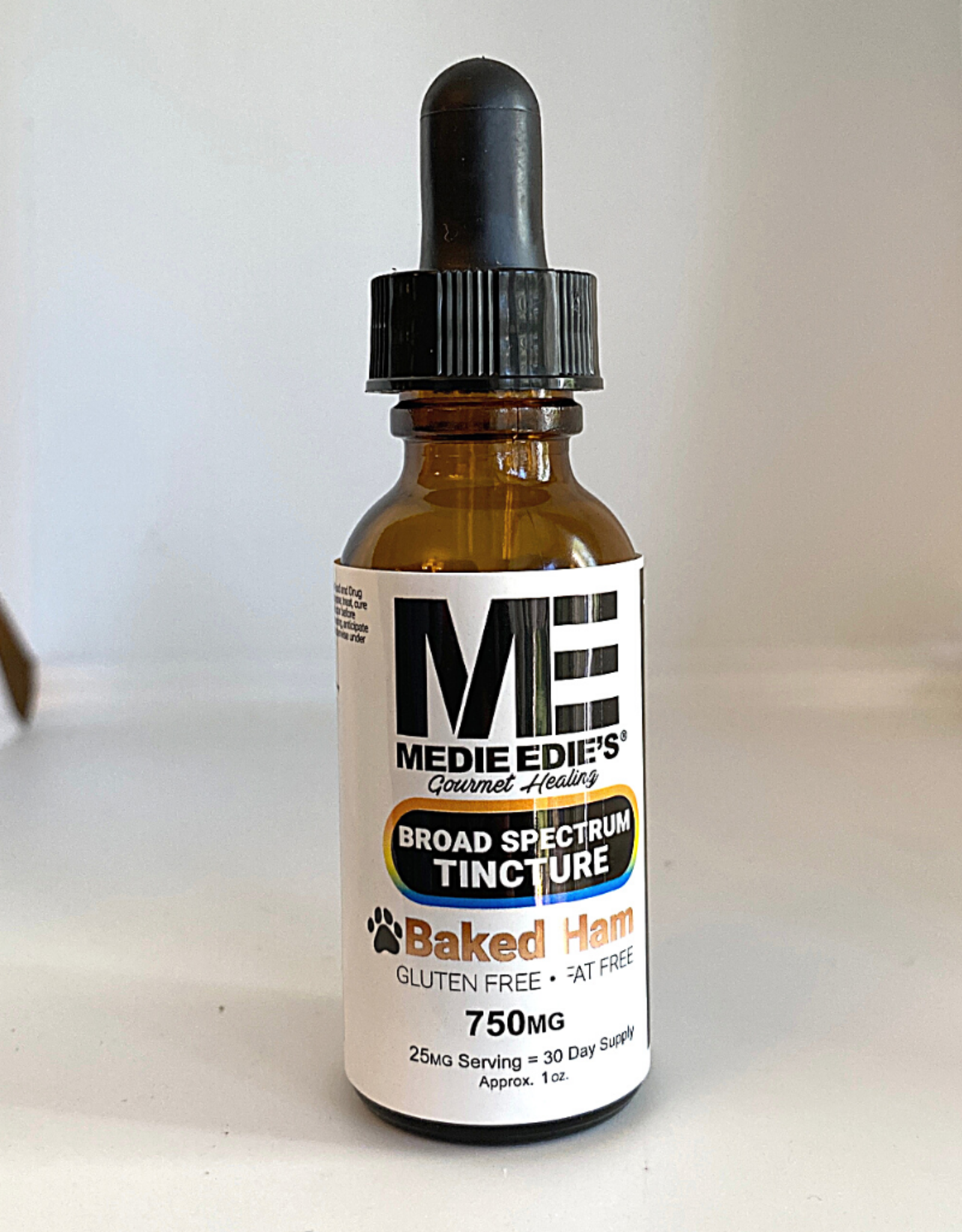 Medie Edie's Medie Edie's 30ml Broad Spectrum  Pet Tincture  Baked Ham - 25mg.750mg