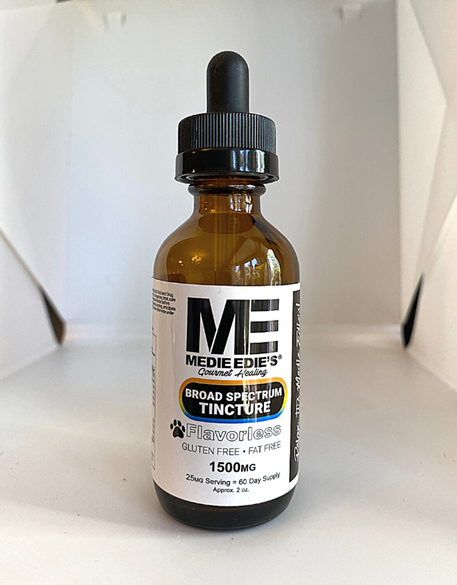 Medie Edie's Medie Edie's 60ml Broad Spectrum Pet Tincture  Flavorless - 25mg.1500mg