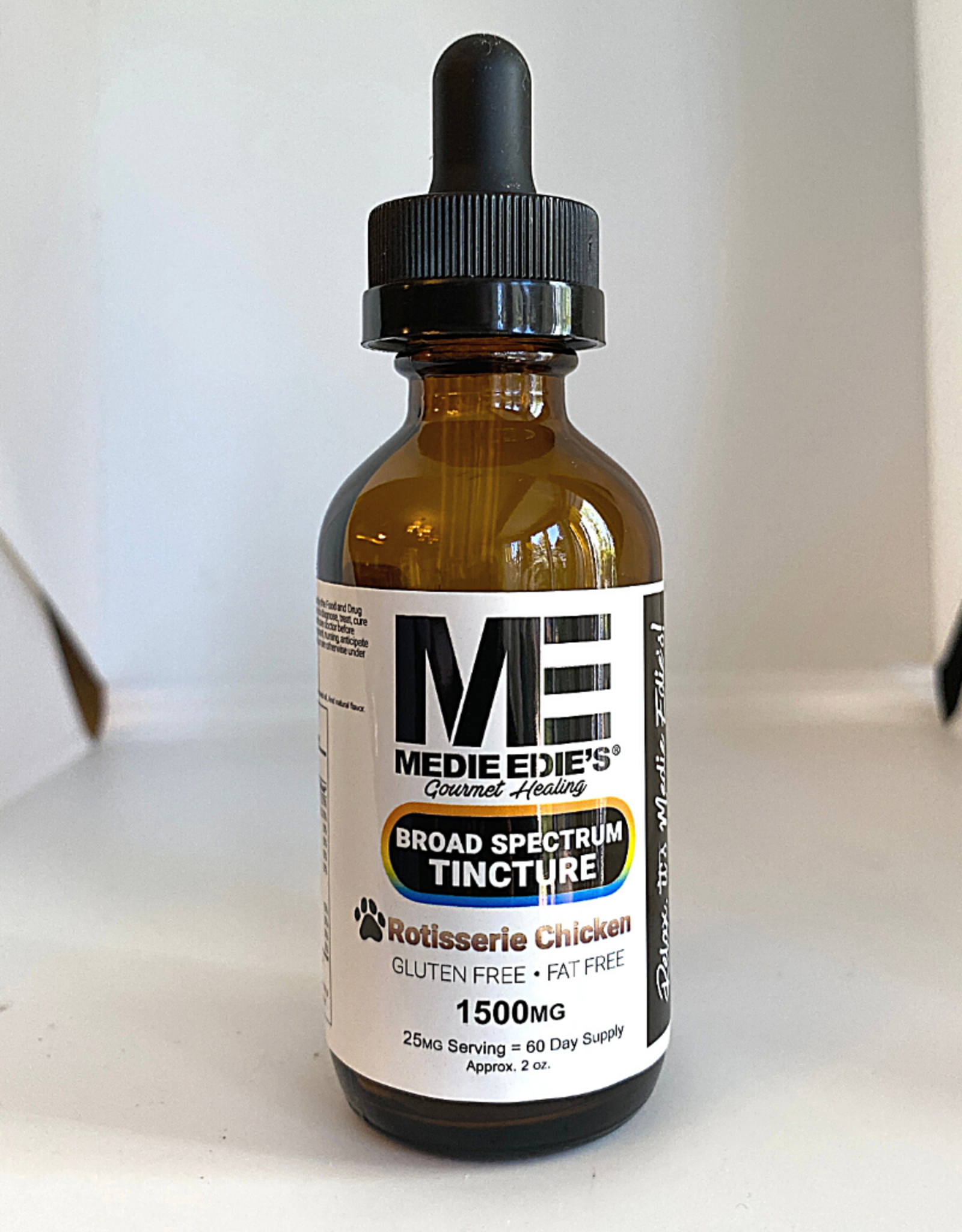 Medie Edie's Medie Edie's 60ml Broad Spectrum Pet Tincture  Rotisserie Chicken - 25mg.1500mg