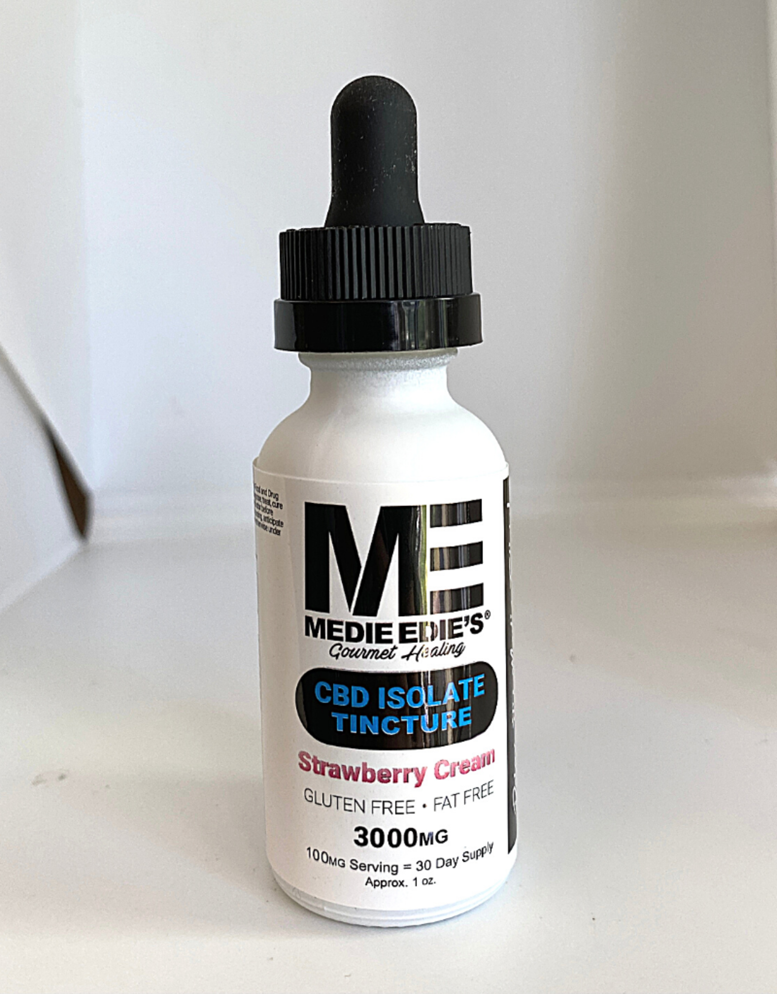 Medie Edie's Medie Edie's 30ml  CBD Tincture Strawberry Cream- 100mg.3000mg