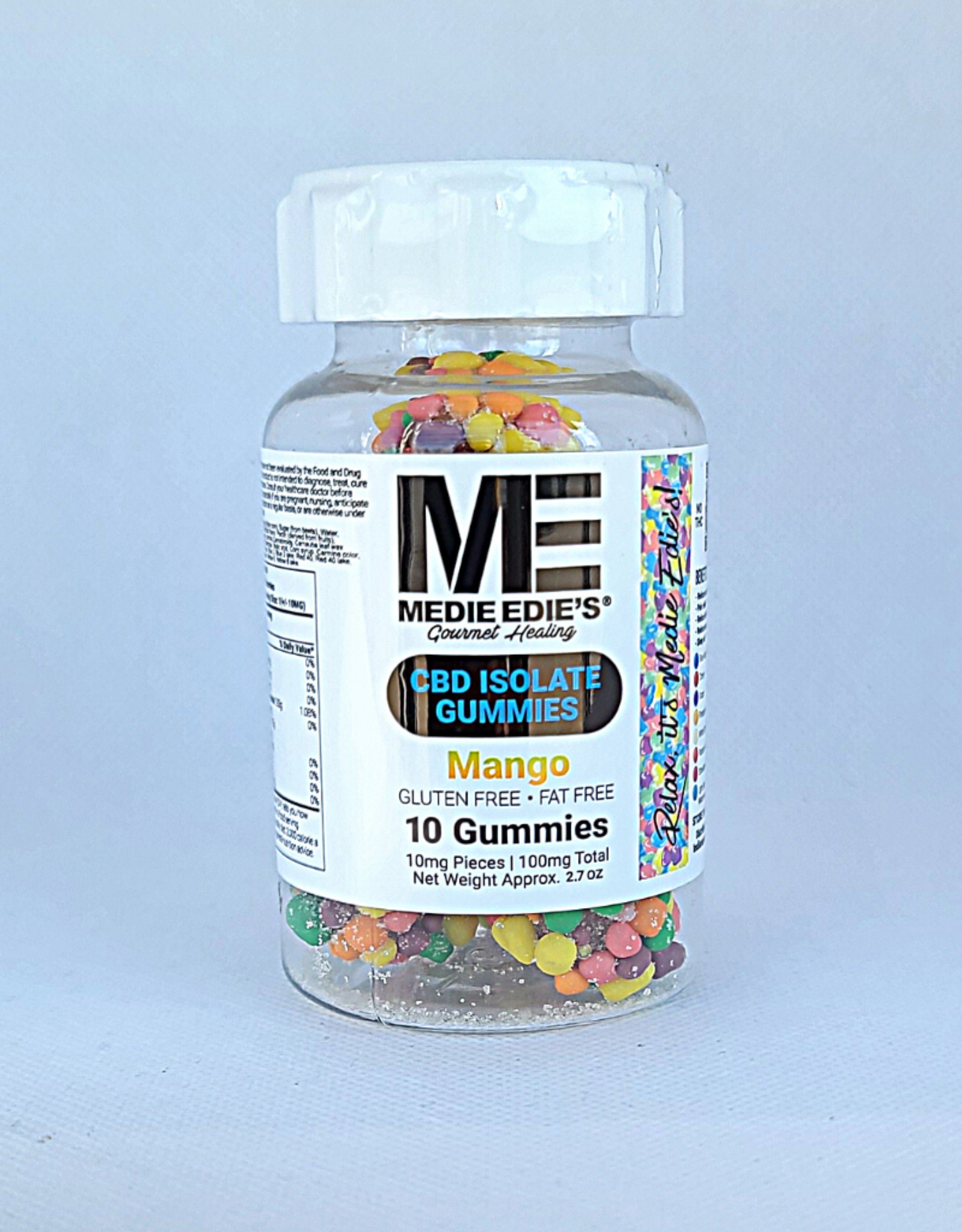 Medie Edie's Pebbled Mango CBD Gummies - 10ct/10mg/100mg