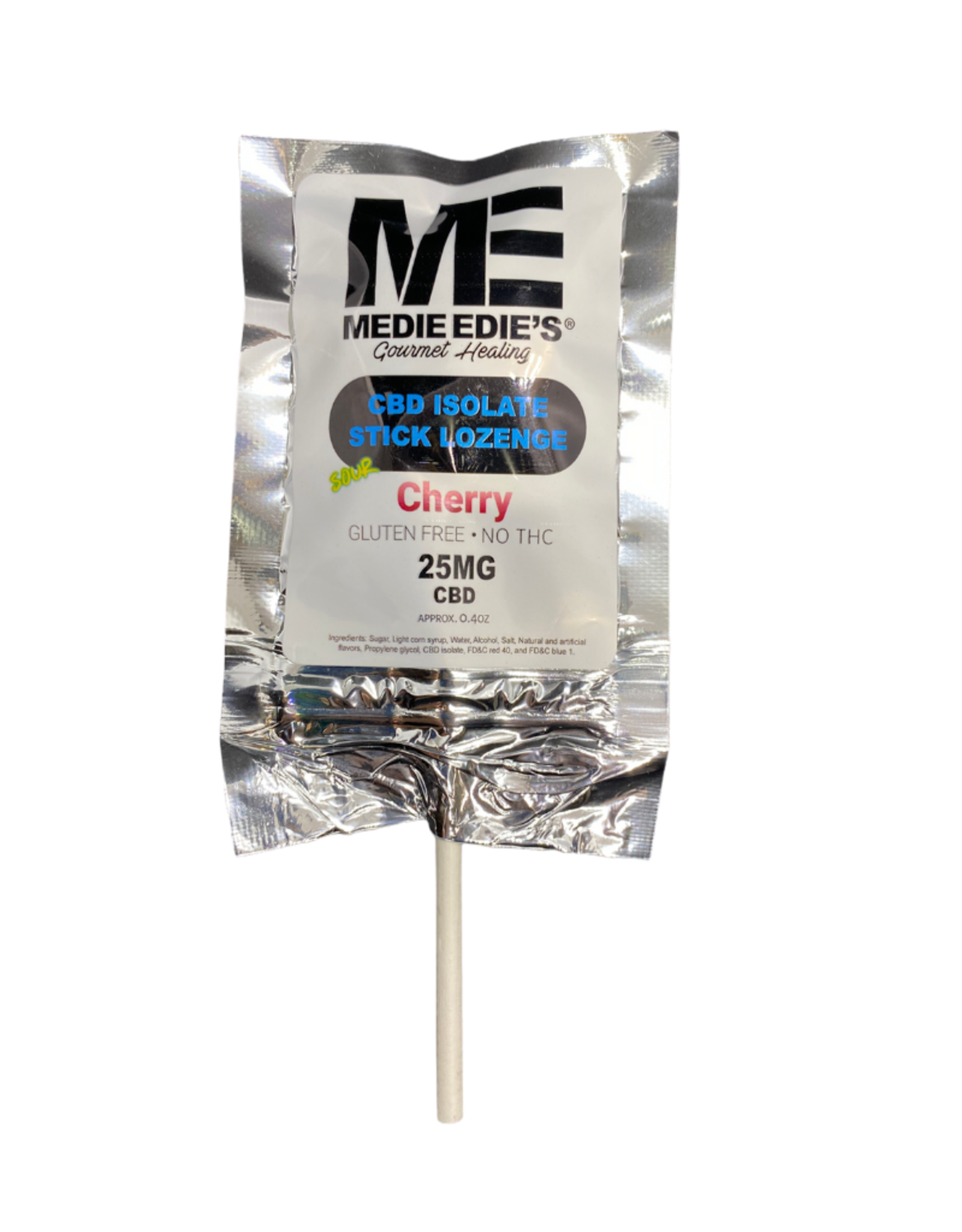 Medie Edie's Medie Edie's 1ct CBD Stick Lozenge Sour Cherry-25mg