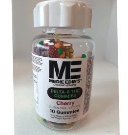 10ct 10mg.100mg - Delta 8 Pebbled Cherry Gummies