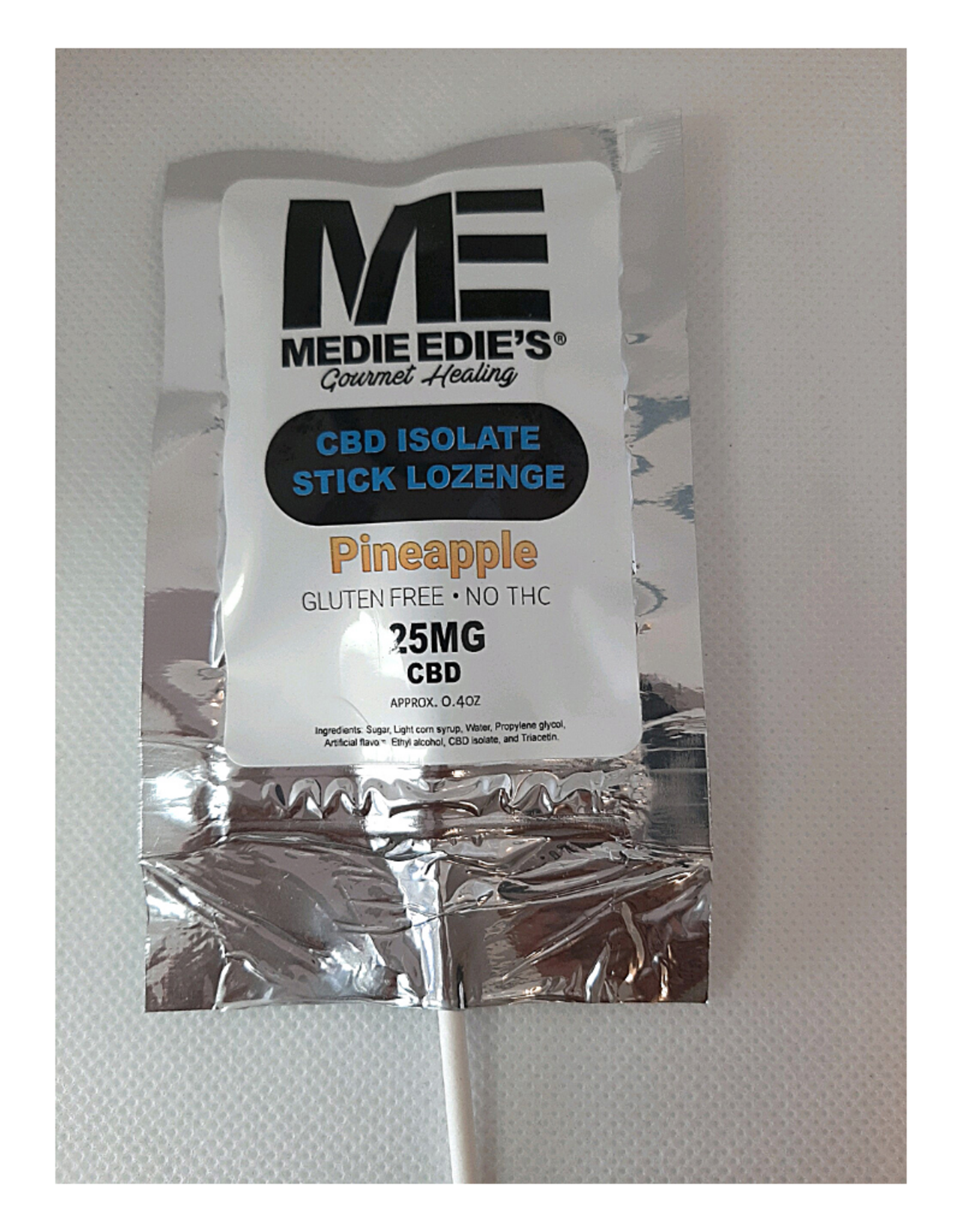 Medie Edie's Medie Edie's 1ct CBD Stick Lozenge Pineapple-25mg