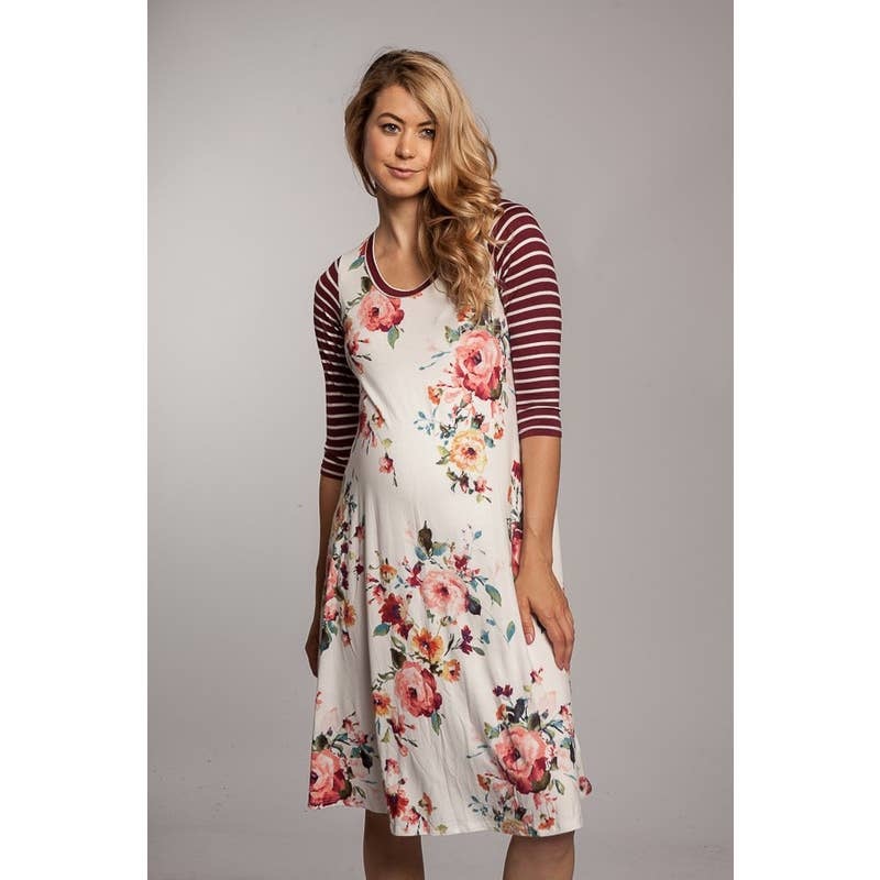 floral knit dress