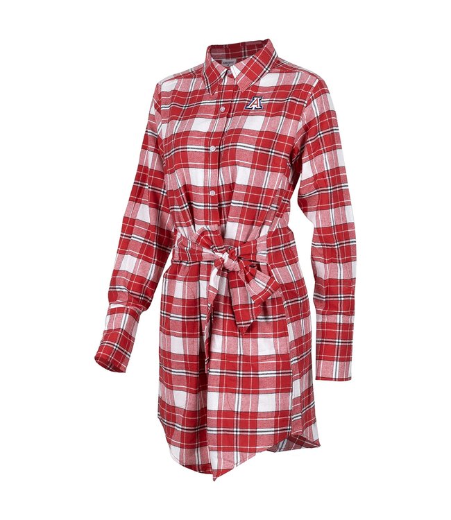 red flannel dress
