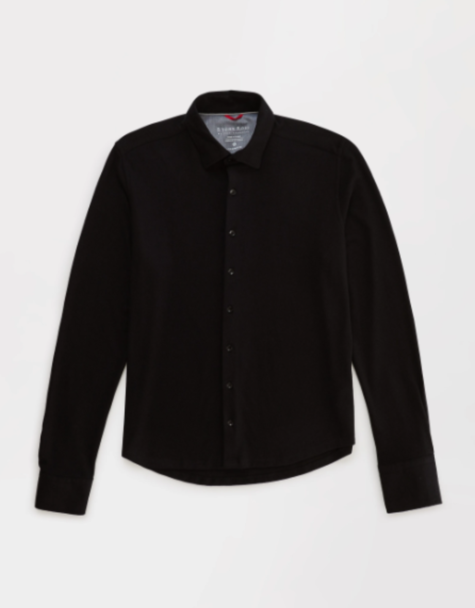 Long Sleeve Knit Black Solid Jersey Fleece
