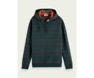 Striped Contrast-Lined Hoodie - Theo & Co.