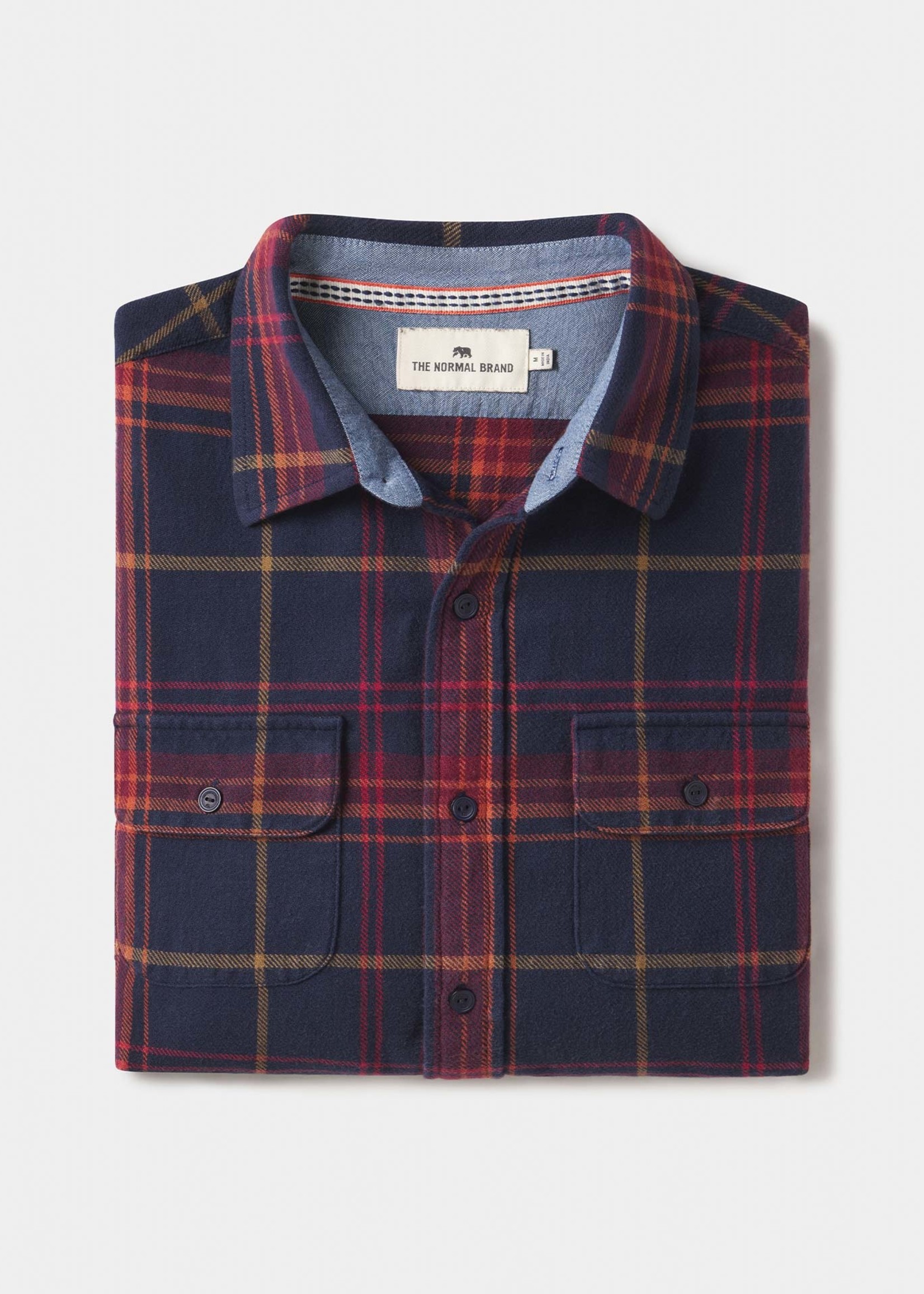 The Normal Brand Mountain Overshirt Cider Plaid