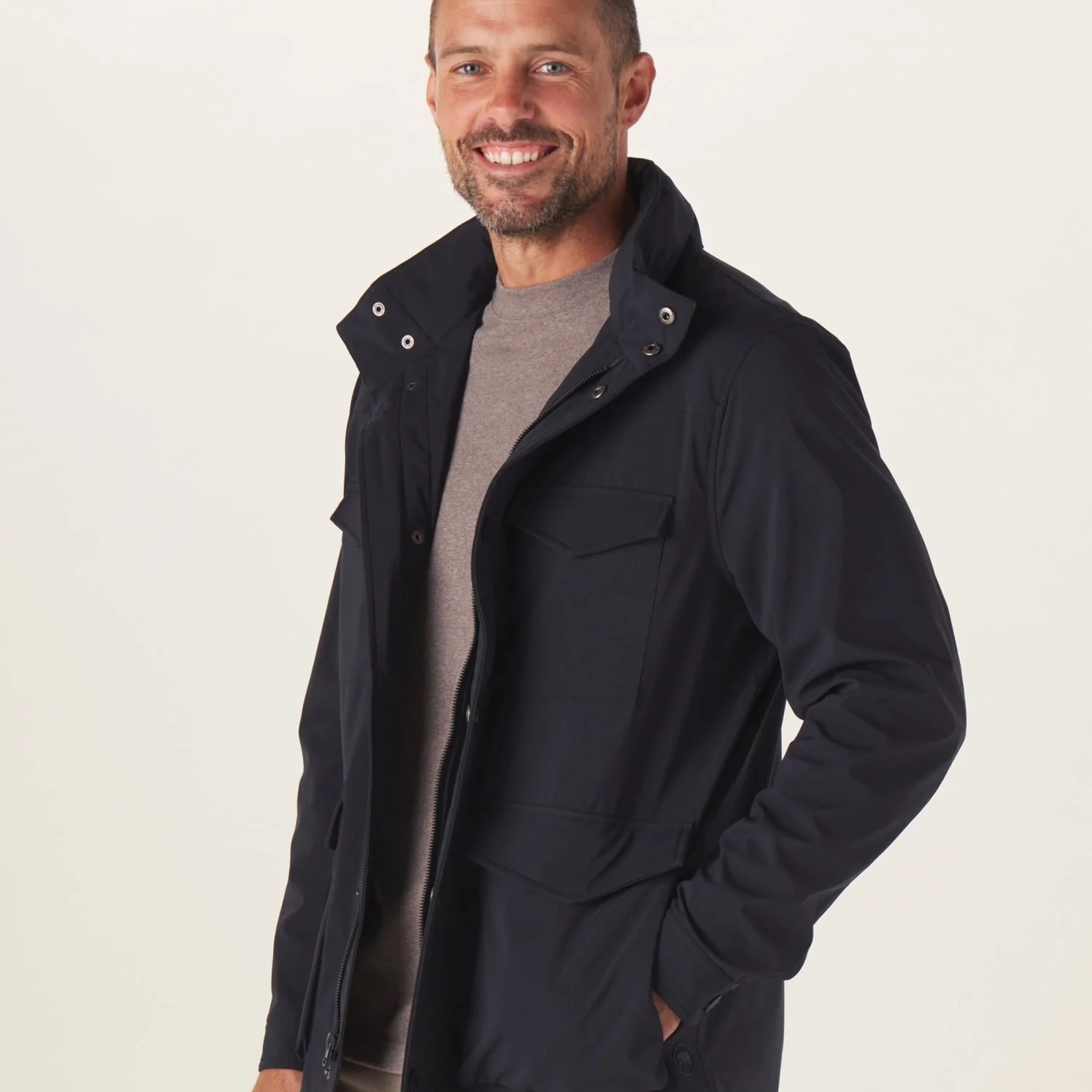 The Normal Brand Bonded Shell Jacket Navy