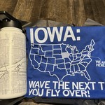 Davenport Water Bottle and IA Wave Tee