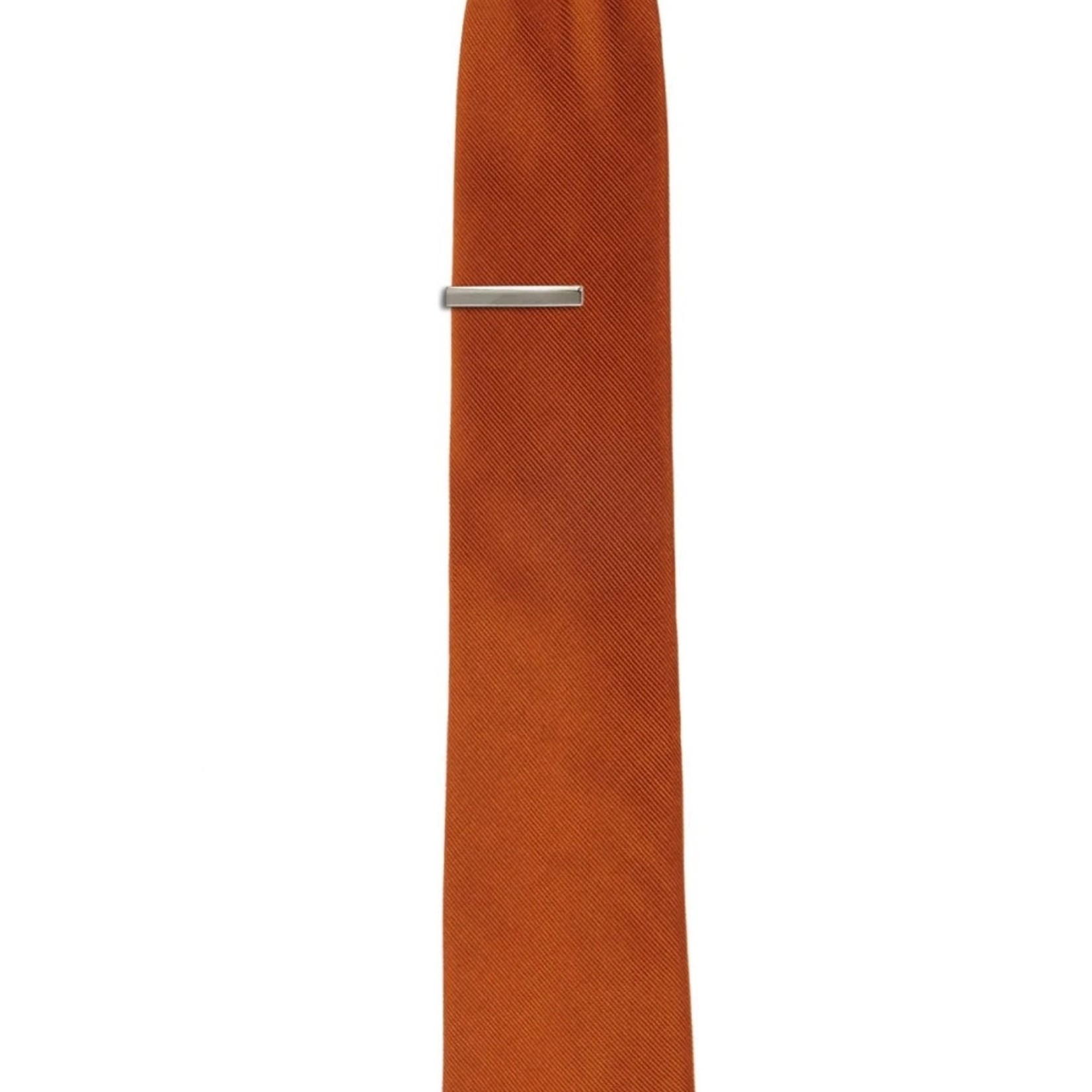 Tie Bar Grosgrain Solid Burnt Orange Tie