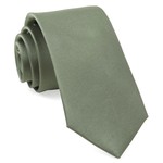 Tie Bar Grosgrain Solid Sage Green Tie