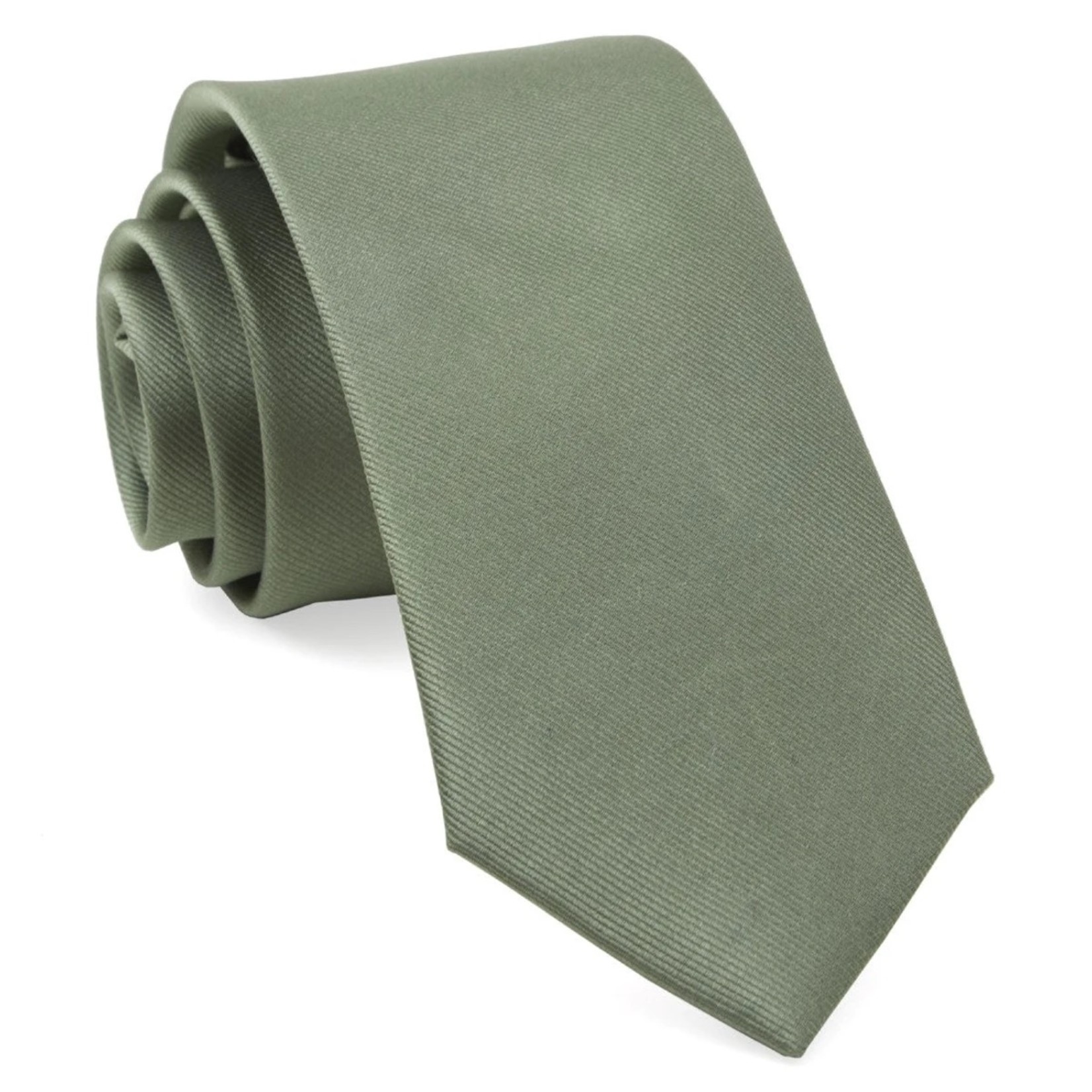 Tie Bar Grosgrain Solid Sage Green Tie