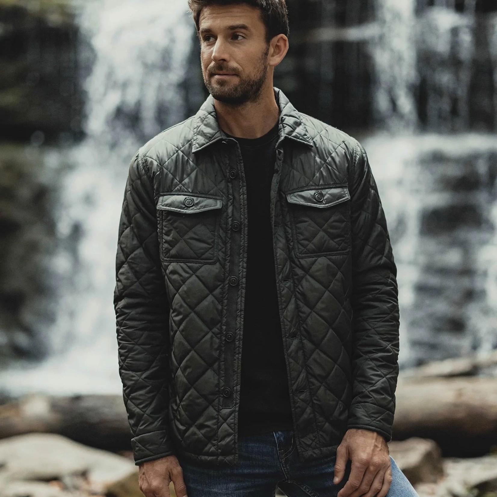 The Normal Brand Quilted Sherpa Lined Shacket
