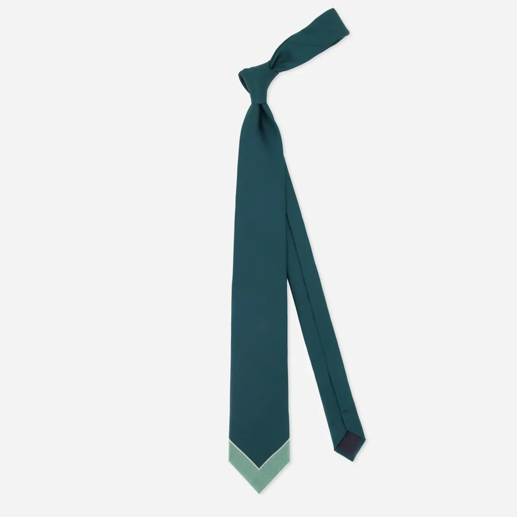 Tie Bar Tonal Pointed Chevron Teal Tie