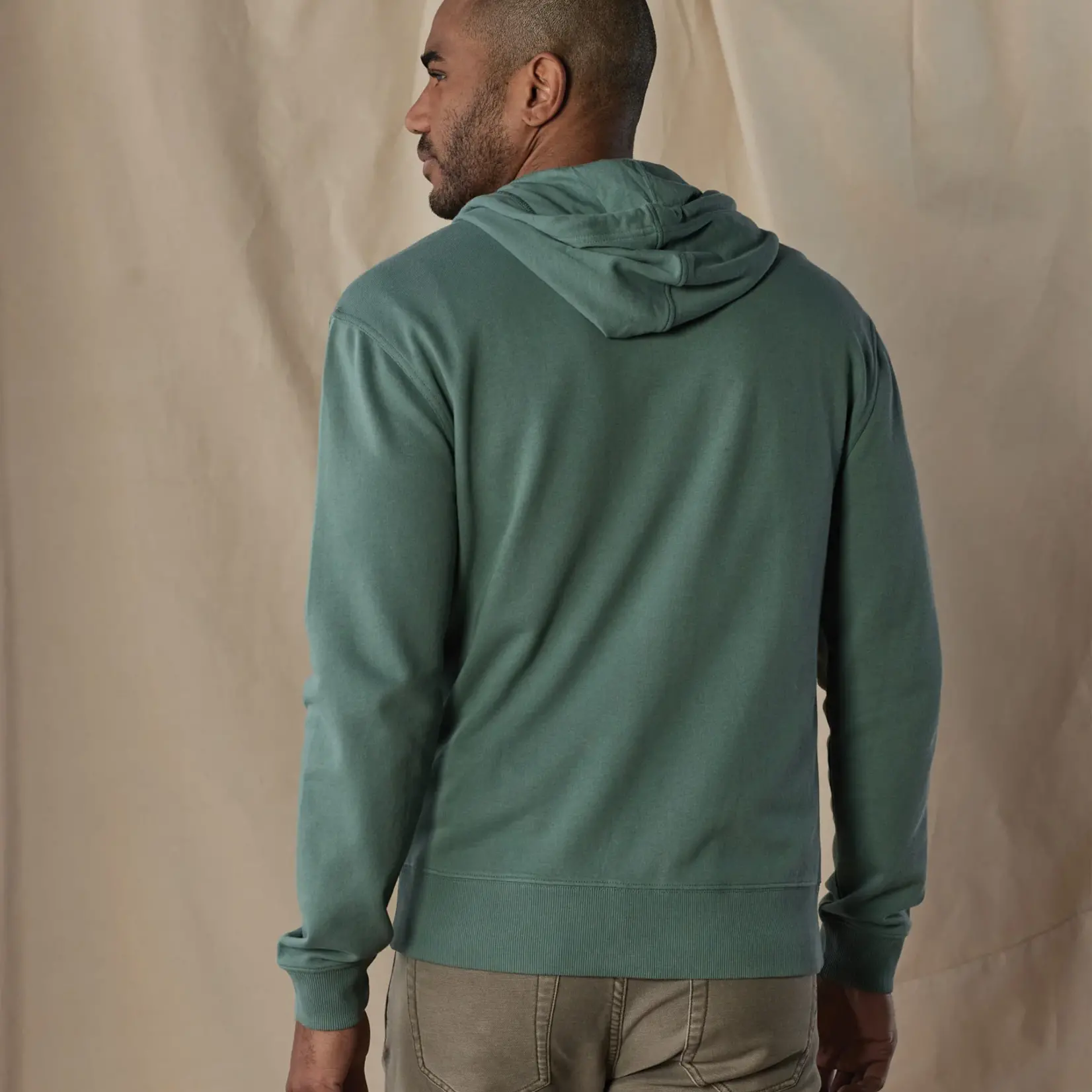 The Normal Brand Cole Terry Zip Front Hoodie